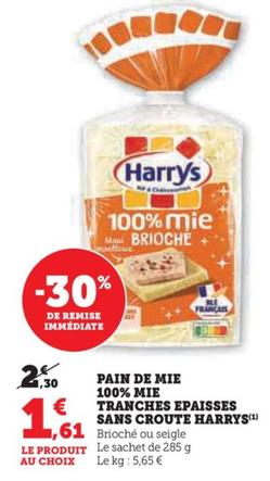 Pain De Mie 100% Mie Tranches Epaisses Sans Croute