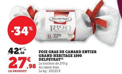 Foie Gras De Canard Entier Grand Heritage 1890