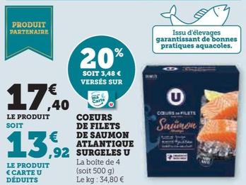 U - Coeurs De Filets De Saumon Atlantique Surgeles