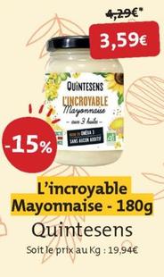 quintesens - l'incroyable mayonnaise