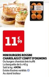 mini burgers rossini charolais et confit d'oignons