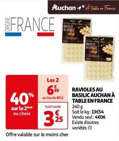 Auchan - Ravioles Au Basilic À Table En France