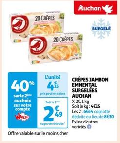Auchan - Crepes Jambon Emmental Surgelees