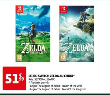 Le Jeu Switch Zelda Au Choix