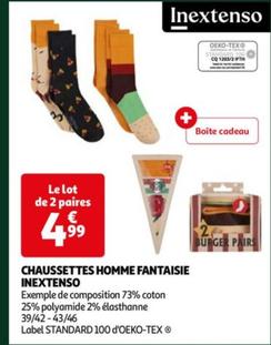 Inextenso - Chaussettes Homme Fantaisie