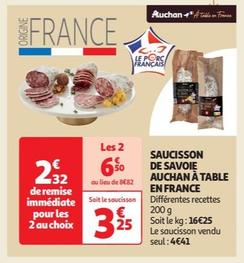 Auchan - Saucisson De Savoie À Table En France