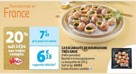 12 Escargots De Bourgogne Très Gros