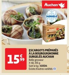 auchan - escargots préparés à la bourguignonne surgelés