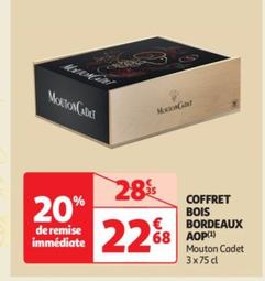 Mouton Cadet - Coffret Bois Bordeaux Aop