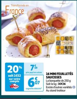 16 Mini Feuilletés Saucisses