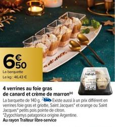 4 Verrines Au Foie Gras De Canard Et Crème De Marron
