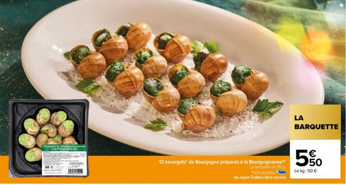 12 Escargots De Bourgogne Préparés À La Bourguignonne