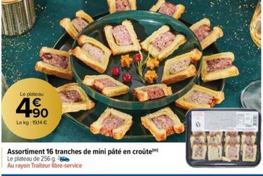 Assortiment 16 Tranches De Mini Pâté En Croûte