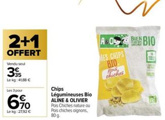 aline & olivier - chips légumineuses bio