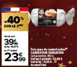 Foie Gras De Canard Entier Sensation