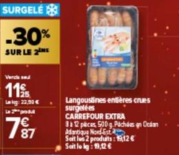 Langoustines Entières Crues Surgelées Extra