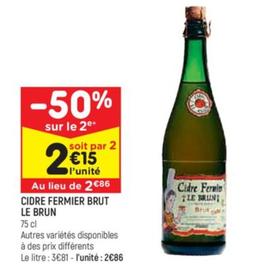 Cidre Fermier Brut Le Brun