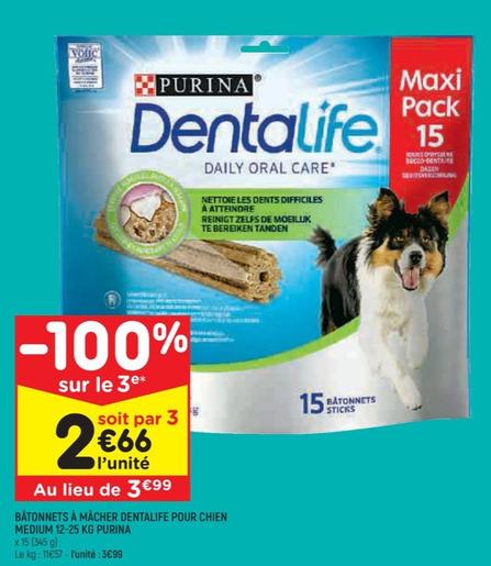 Bâtonnets À Mâcher Dentalife Pour Chien Medium 12-25 Kg