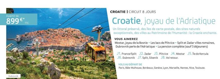Croatie, Joyau De L'Adriatique offre à 899€ sur Salaün Holidays