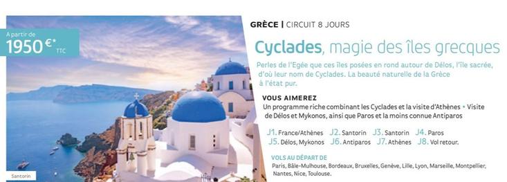 Cyclades, Magie Des Îles Grecques offre à 1950€ sur Salaün Holidays