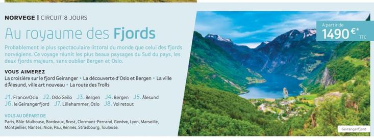 Au Royaume Des Fjords offre à 1490€ sur Salaün Holidays