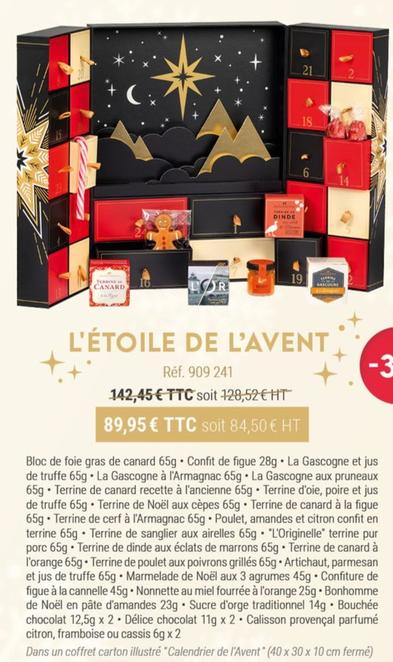 Panier gourmand L'étoile de l'Avent 89,95 €