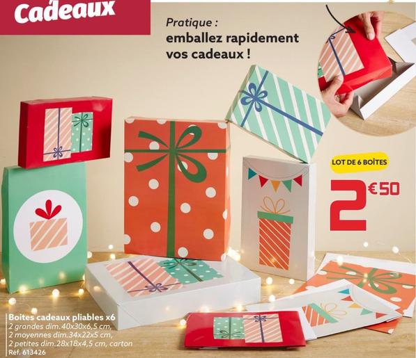 Boites Cadeaux Pliables X6