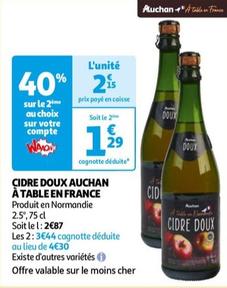 Auchan - Cidre Doux A Table En France