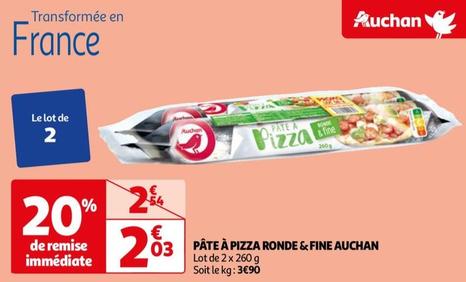 Auchan - Pâte À Pizza Ronde & Fine