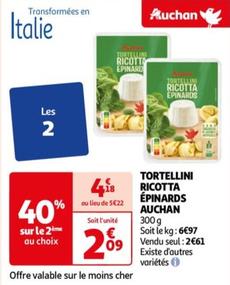 Auchan - Tortellini Ricotta Epinard