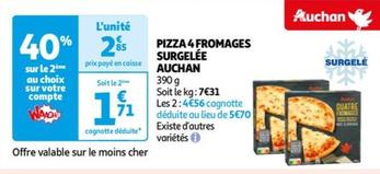 Auchan - Pizza 4 Fromages Surgelée