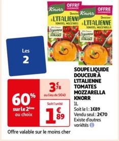 Soupe Liquide Douceur À L'italienne Tomates Mozzarella