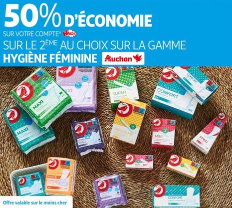 Auchan - Sur Le 2ème Au Choix Sur La Gamme Hygiène Féminine
