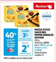 Auchan - Mozza Sticks Sauce Red Pepper Surgelés