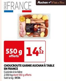 auchan - choucroute garnie à table en france