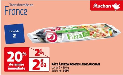 Auchan - Pâte À Pizza Ronde & Fine