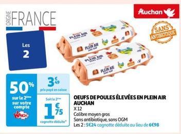 Auchan - Oeufs De Poules Élevées En Plein Air