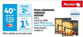 auchan - pizza 4 fromages surgelee