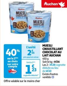 Auchan - Muesli Croustillant Chocolat Au Lait