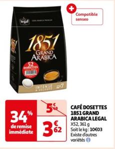 Cafe Dosettes 1851 Grand Arabica