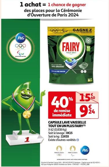 Fairy - Capsule Lave Vaisselle Tout En Un Plus