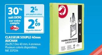 Auchan - Classeur Souple 40mm