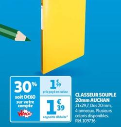 Auchan - Classeur Souple 20mm