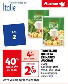 Auchan - Tortellini Ricotta Epinards