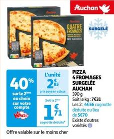auchan - pizza 4 fromages surgelee
