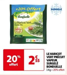 Le Haricot Vert Précuit Vapeur Surgelé