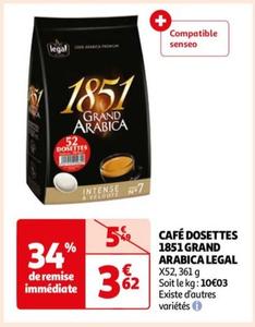 grand arabica - café dosettes 1851 legal