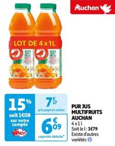 Auchan - Pur Jus Multifruits