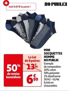 No Publik - Mini Socquettes Homme