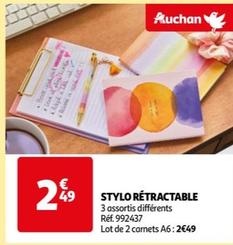 Auchan - Stylo Retractable
